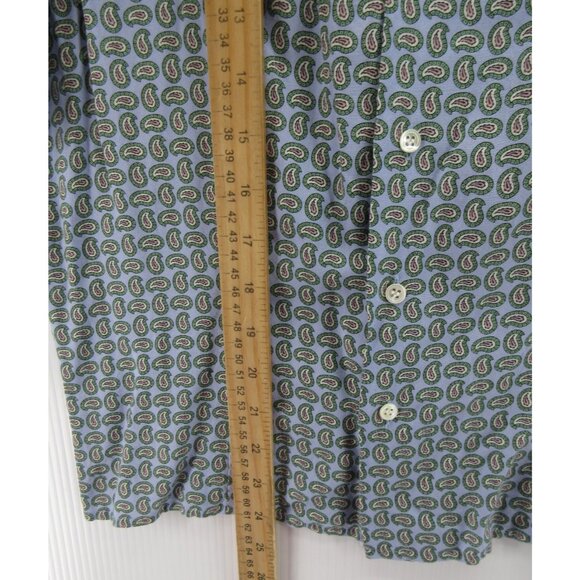 VINTAGE Ralph Lauren Top 8 Shirt Camp Loop Collar Paisley 90s Pocket - Picture 4 of 12